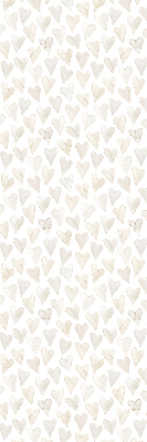 Modern roller blind con estampado de corazones en color beige