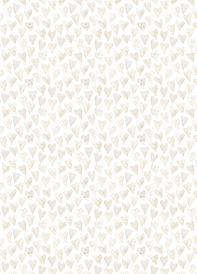 Modern roller blind con estampado de corazones en color beige