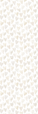 Modern roller blind con estampado de corazones en color beige