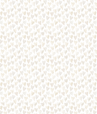Modern roller blind con estampado de corazones en color beige