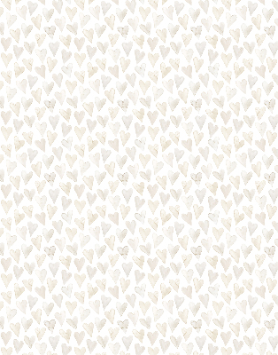 Modern roller blind con estampado de corazones en color beige