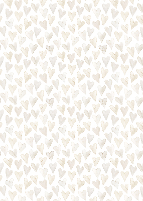 Modern roller blind con estampado de corazones en color beige