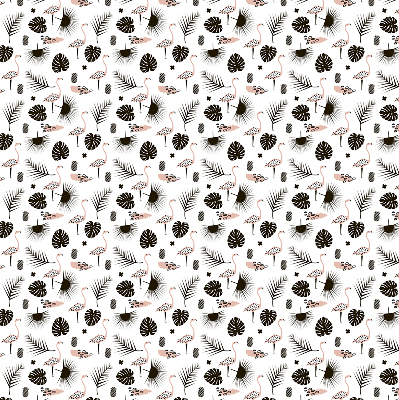 Modern roller blind con estampado de flamencos y hojas