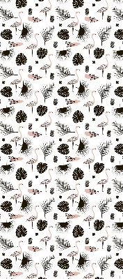 Modern roller blind con estampado de flamencos y hojas