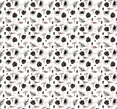 Modern roller blind con estampado de flamencos y hojas
