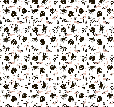 Modern roller blind con estampado de flamencos y hojas
