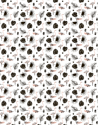 Modern roller blind con estampado de flamencos y hojas