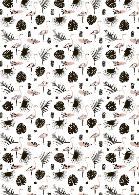 Modern roller blind con estampado de flamencos y hojas