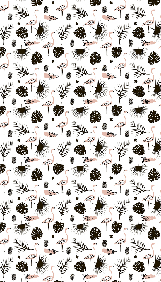 Modern roller blind con estampado de flamencos y hojas