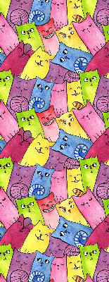 Modern roller blind con estampado de gatos coloridos