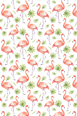 Estor enrollable para ventana con estampado de flamencos y hojas