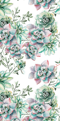 Modern roller blind con estampado de plantas verdes
