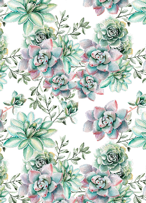 Modern roller blind con estampado de plantas verdes
