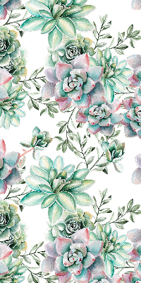 Modern roller blind con estampado de plantas verdes