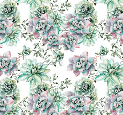 Modern roller blind con estampado de plantas verdes