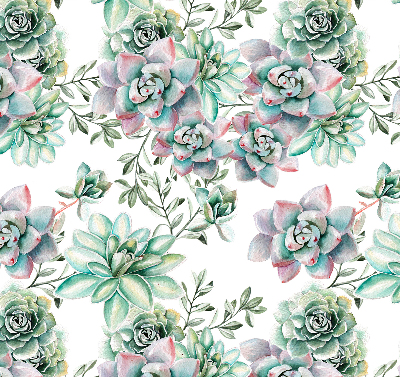 Modern roller blind con estampado de plantas verdes