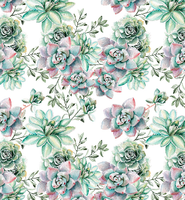 Modern roller blind con estampado de plantas verdes