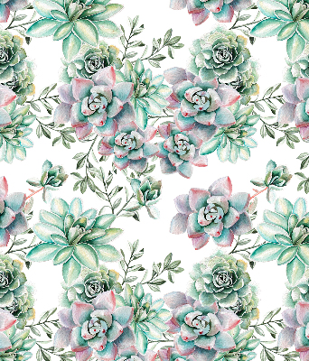 Modern roller blind con estampado de plantas verdes