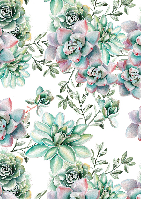 Modern roller blind con estampado de plantas verdes