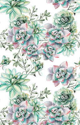 Modern roller blind con estampado de plantas verdes