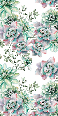 Modern roller blind con estampado de plantas verdes