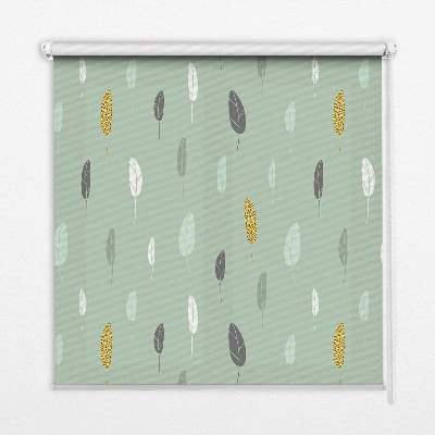 Estor enrollable para ventana con estampado de árboles coloridos