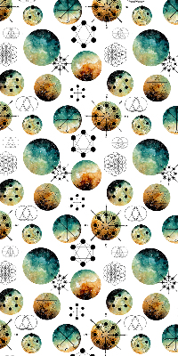 Modern roller blind con círculos de colores