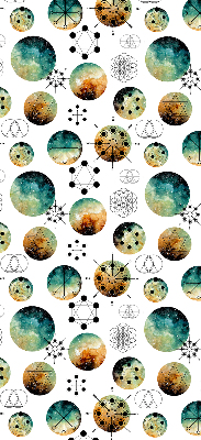 Modern roller blind con círculos de colores