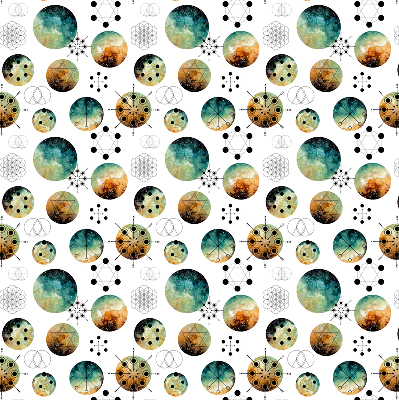 Modern roller blind con círculos de colores