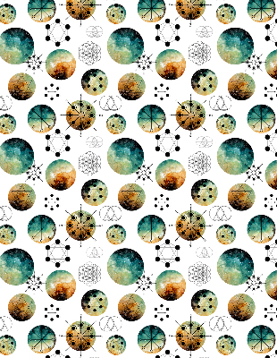 Modern roller blind con círculos de colores
