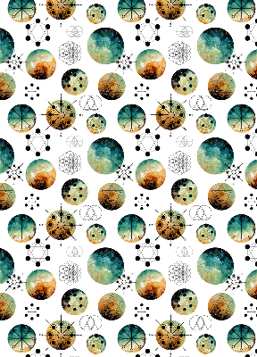 Modern roller blind con círculos de colores