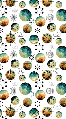 Modern roller blind con círculos de colores