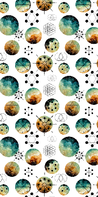 Modern roller blind con círculos de colores