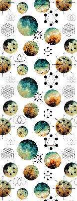 Modern roller blind con círculos de colores
