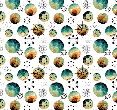 Modern roller blind con círculos de colores