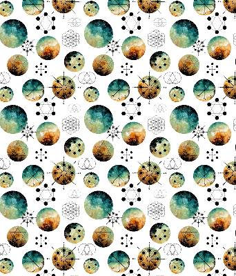Modern roller blind con círculos de colores