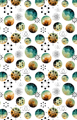 Modern roller blind con círculos de colores
