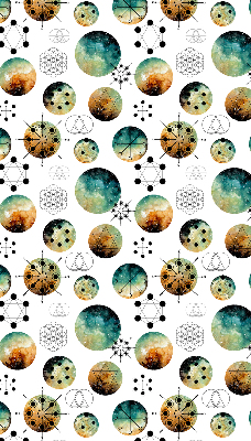 Modern roller blind con círculos de colores