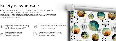 Modern roller blind con círculos de colores