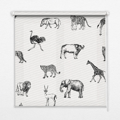 Estor enrollable con estampado de animales