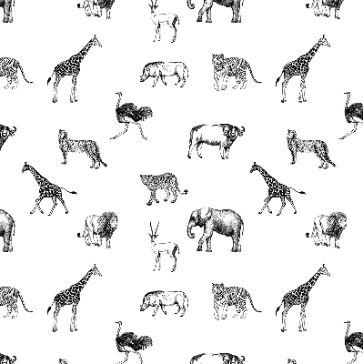 Estor enrollable con estampado de animales