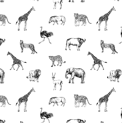 Estor enrollable con estampado de animales