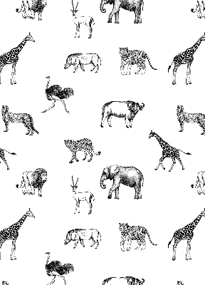 Estor enrollable con estampado de animales