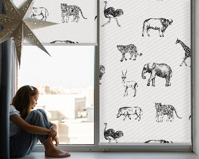 Estor enrollable con estampado de animales