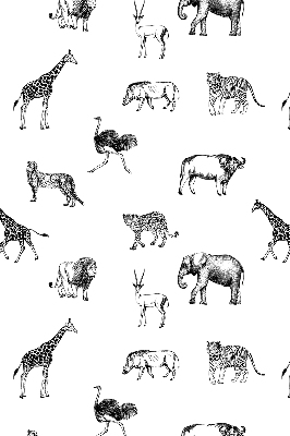 Estor enrollable con estampado de animales