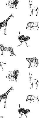 Estor enrollable con estampado de animales