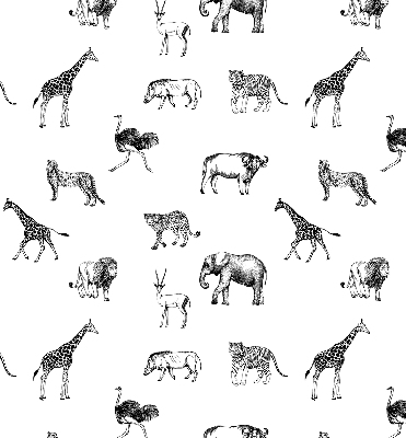 Estor enrollable con estampado de animales