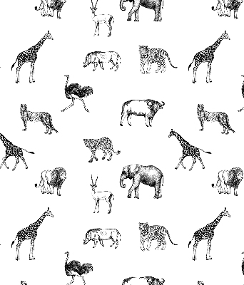Estor enrollable con estampado de animales