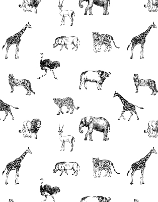 Estor enrollable con estampado de animales