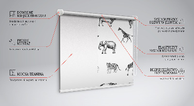 Estor enrollable con estampado de animales